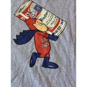 VTG BUD MAN Budweiser Super Hero Beer Promo T Shirt Size 3XL Budman Mascot
